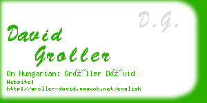 david groller business card